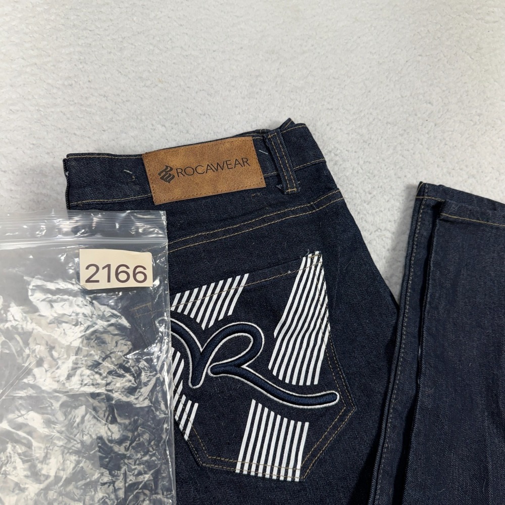Vtg Rocawear Jeans Men 36 Blue Slim Fit Hip Hop Rap Denim Streetwear Y2K NWOT - Picture 12 of 12